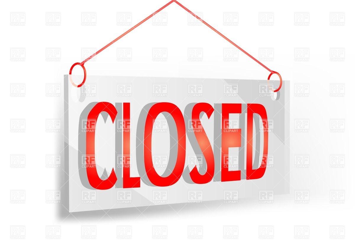 1200x844 Red Closed Sign Hanging Down On A White Wall Vector Image Of Signs