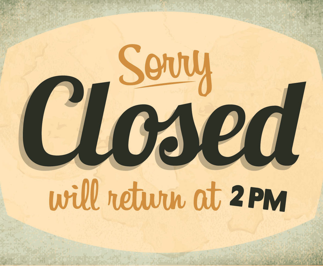 1136x936 Sorry, We're Closed Sign Vector Vector Art Graphics