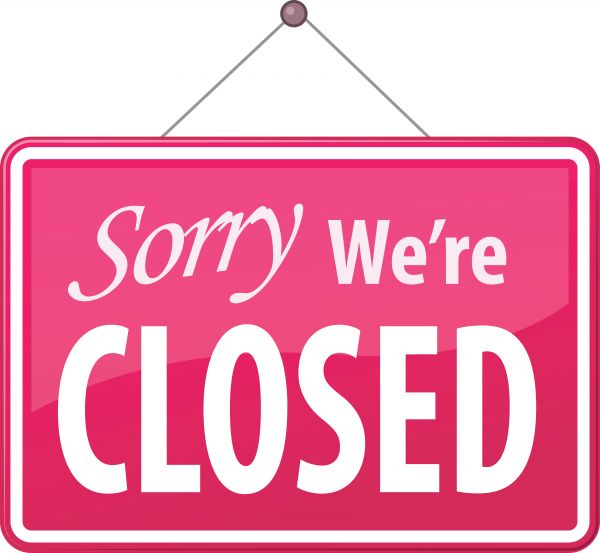 600x553 Sorry We're Closed Sign Vector Illustration