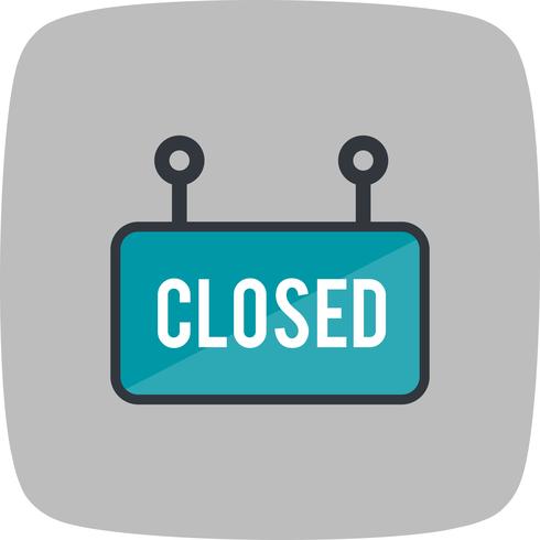 490x490 Vector Closed Sign Icon