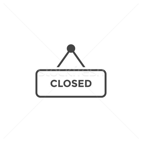 600x600 Closed Sign Graphic Design Template Vector Illustration Vector