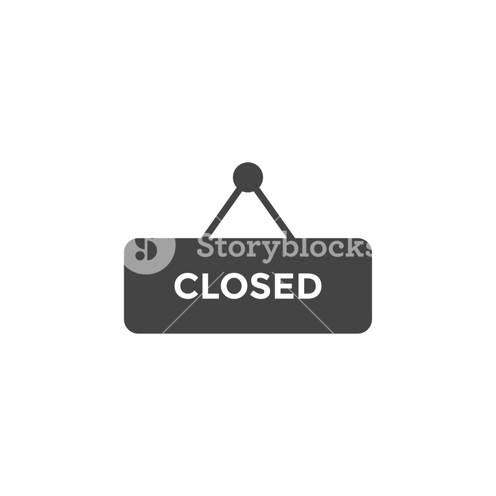 1000x1000 Closed Sign Graphic Design Template Vector Isolated Illustration