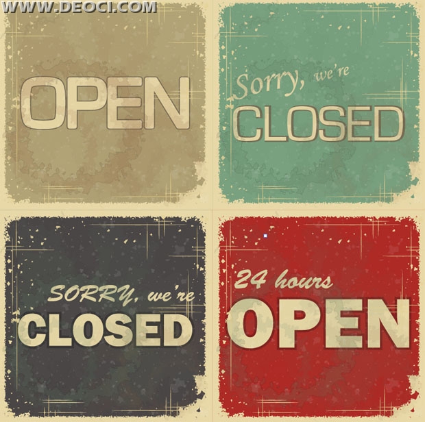 620x616 Retro Background Open And Closed Vector Design Material