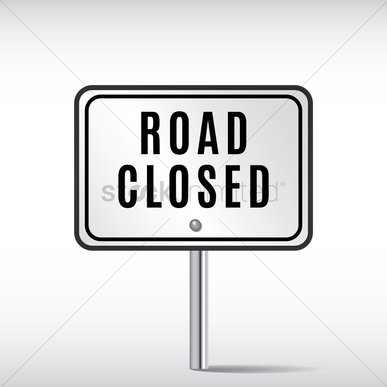 1300x1300 Road Closed Vector Image