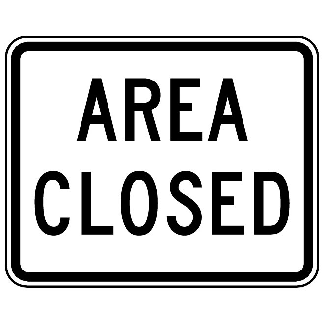 660x660 Area Closed Vector Sign