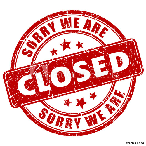 500x500 We Are Closed Vector Stamp