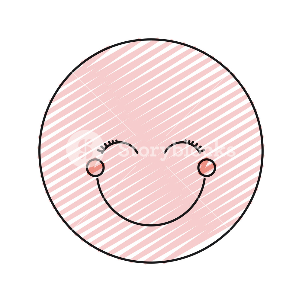 1000x1000 Color Crayon Silhouette Happy Face Female Emoticon With Eyes