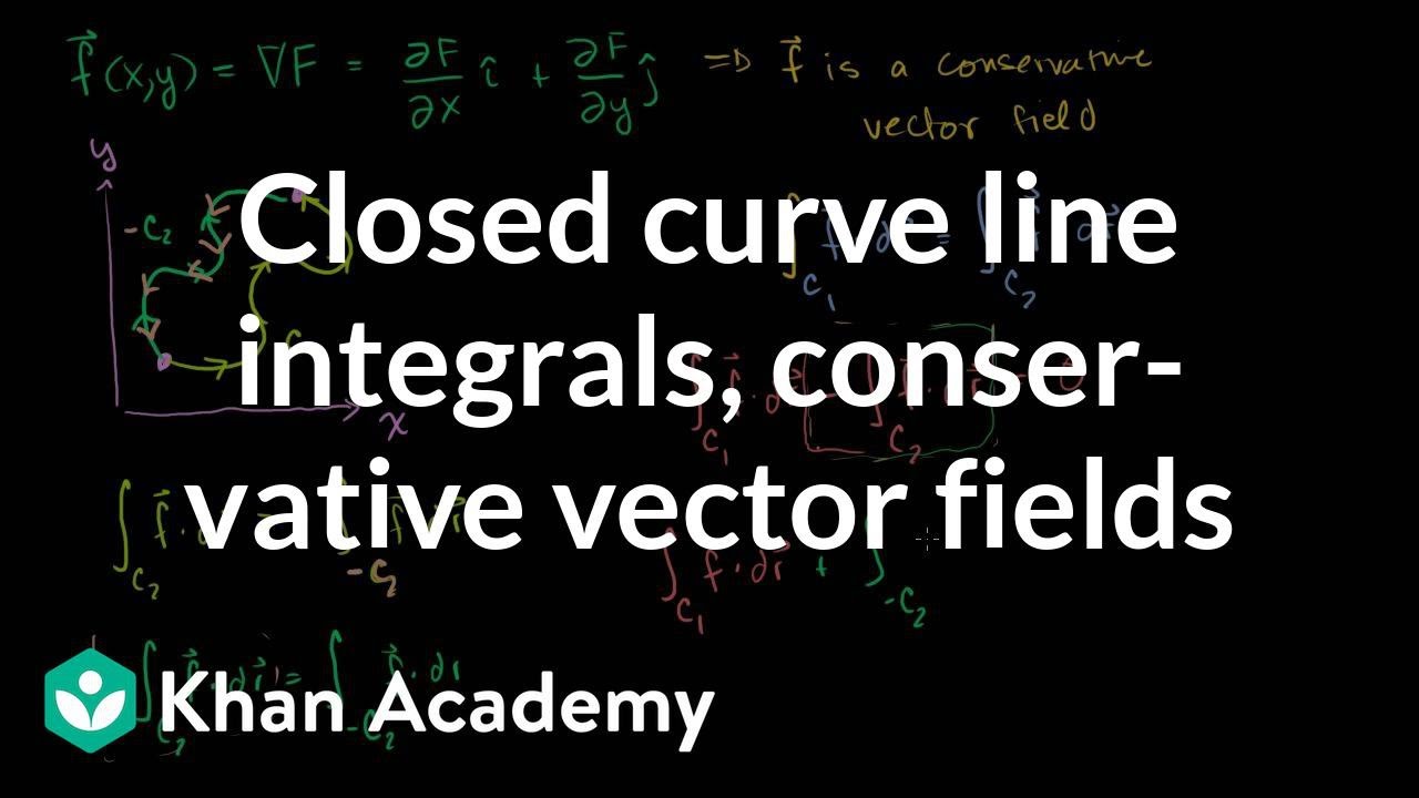 1280x720 Closed Curve Line Integrals Of Conservative Vector Fields