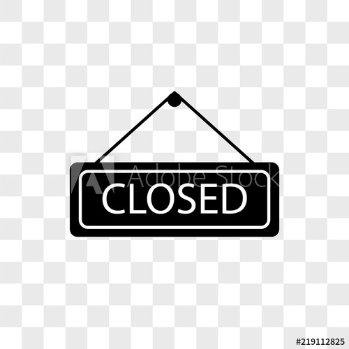 500x500 Closed Vector Icon On Transparent Background, Closed Icon