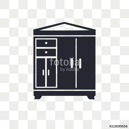 500x500 Closet Vector Icon Isolated On Transparent Background, Closet Logo