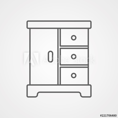 500x500 Closet Vector Icon Sign Symbol