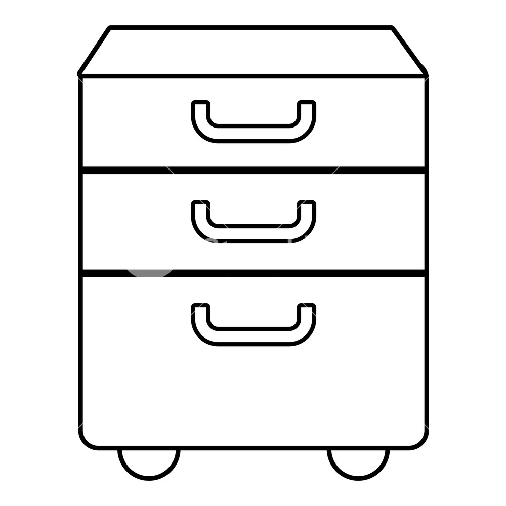 1000x1000 Office Closet Icon Outline Illustration Of Office Closet Vector
