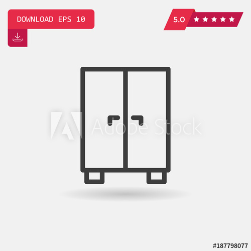 500x500 Closet Vector Icon