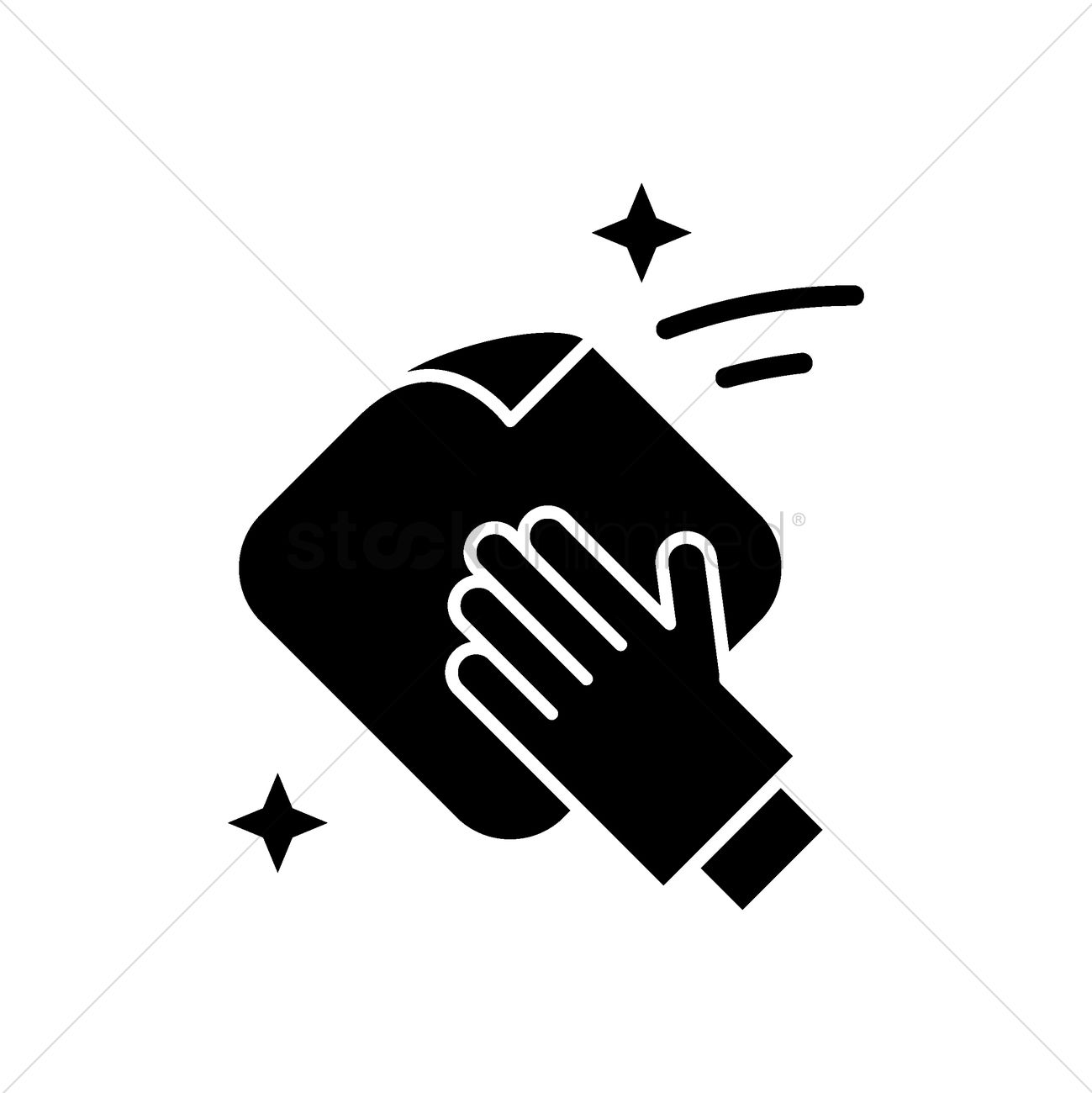Hand Wiping With Cloth Vector Image 1299x1300 Hand Wiping With Cloth Vector Image