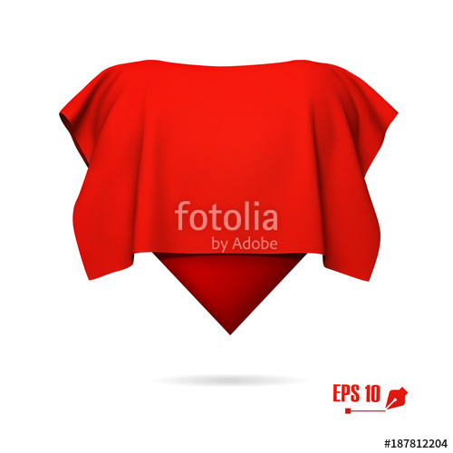 500x500 Heart Covered With Red Cloth Vector Illustration Stock Image