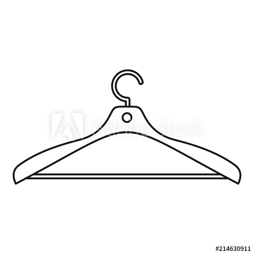500x500 Clothes Hanger Icon Outline Illustration Of Clothes Hanger Vector