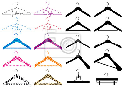 400x280 Clothes Hanger, Vector Set Wall Mural Chopping Board Wallpaper