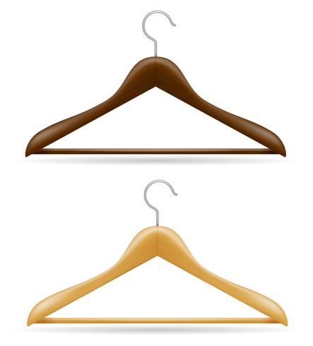 443x490 Wooden Clothes Hanger Vector Illustration