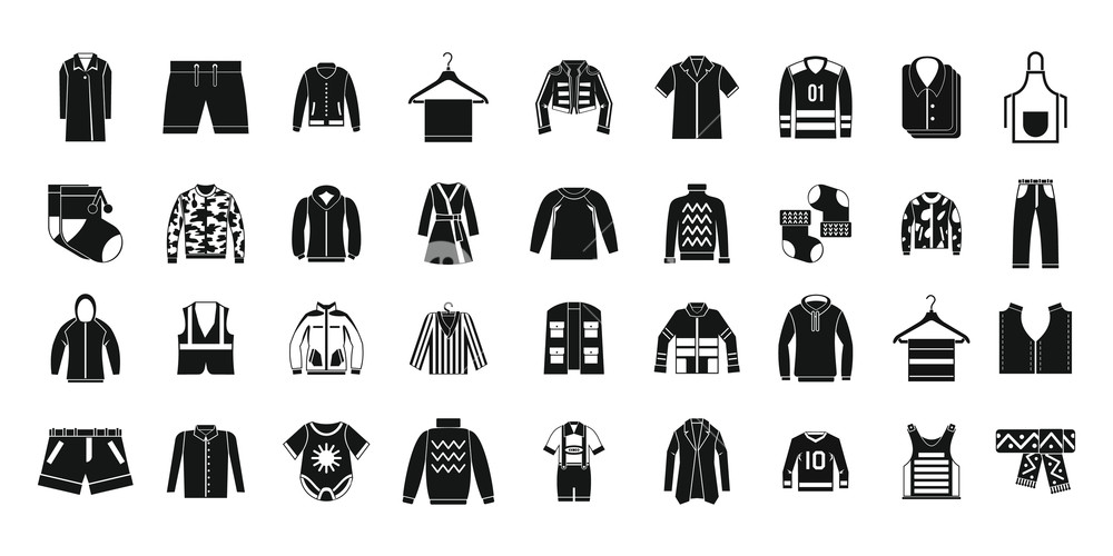 Clothes Icon Set Simple Set Of Clothes Vector Icons For Web 1000x500 Clothes Icon Set Simple Set Of Clothes Vector Icons For Web