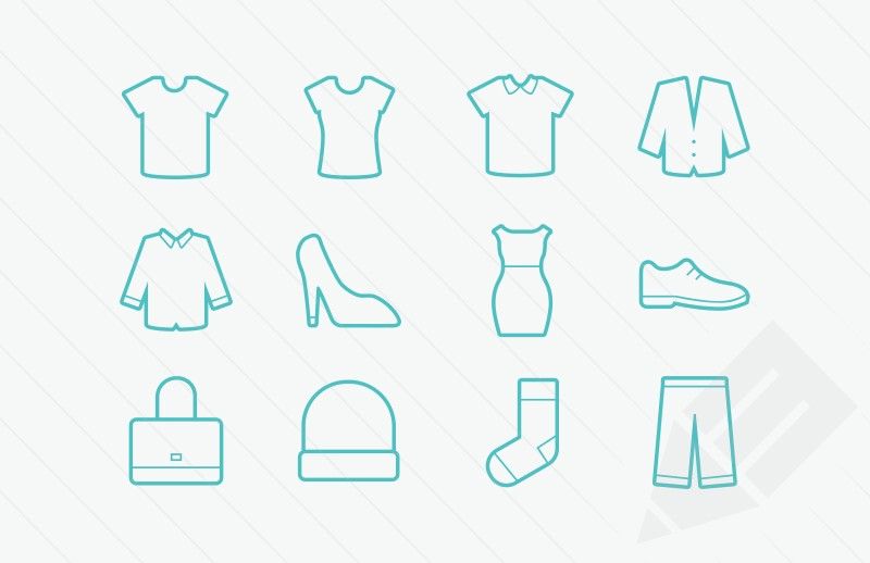 Free Vector Clothing Icons Icons And Pictograms Vector Free 800x518 Free Vector Clothing Icons Icons And Pictograms Vector Free
