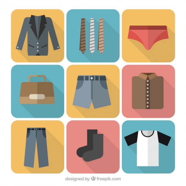 Variety Of Men's Clothing Icons Vector Free Download 626x626 Variety Of Men's Clothing Icons Vector Free Download