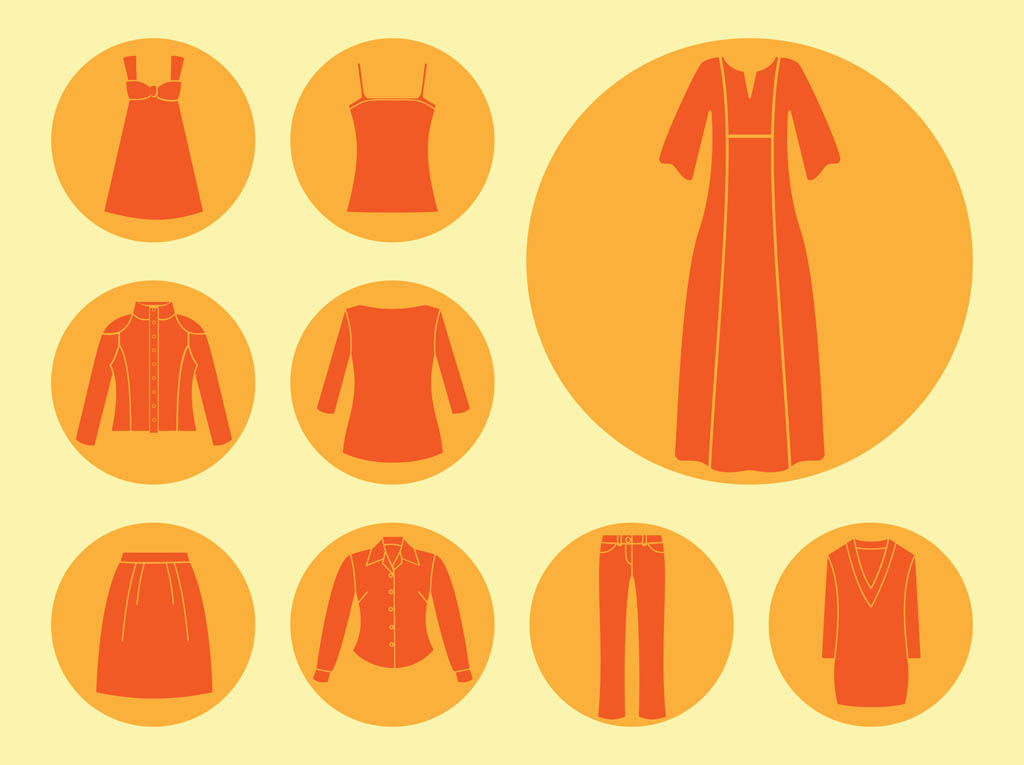 Clothes Icons Vector Vector Art Graphics 1024x765 Clothes Icons Vector Vector Art Graphics