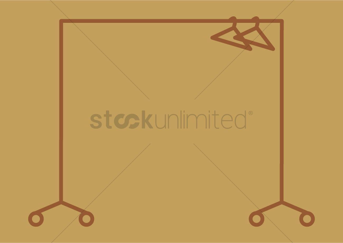 1300x920 Clothes Rack Vector Image