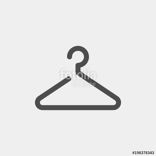 500x500 Hanger Flat Vector Icon Clothes Rack Flat Vector Icon Stock