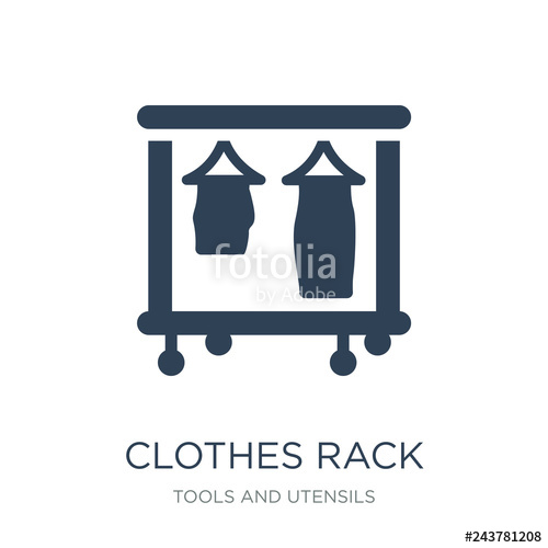 500x500 Clothes Rack Icon Vector On White Background, Clothes Rack Trendy