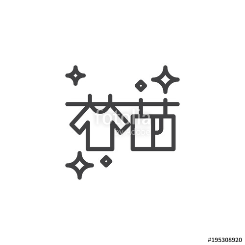 T Shirts Hanging On A Clothesline Outline Icon Linear Style Sign 500x500 T Shirts Hanging On A Clothesline Outline Icon Linear Style Sign