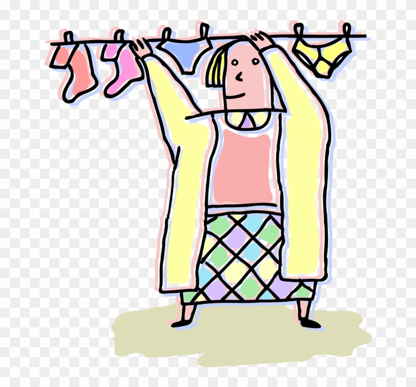 Vector Illustration Of Hanging Clothes Laundry On Clothesline 840x780 Vector Illustration Of Hanging Clothes Laundry On Clothesline