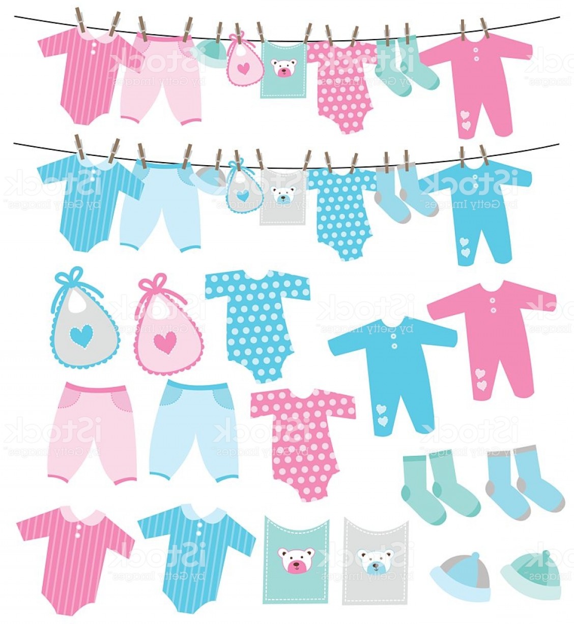 Vector Set Of Baby Clothes On Clothesline Gm Handandbeak 1128x1228 Vector Set Of Baby Clothes On Clothesline Gm Handandbeak