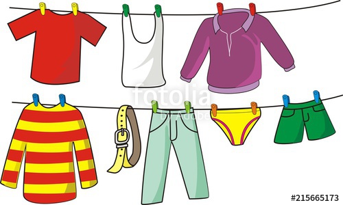 Clothes Hanging In Clothesline Stock Image And Royalty Free 500x300 Clothes Hanging In Clothesline Stock Image And Royalty Free