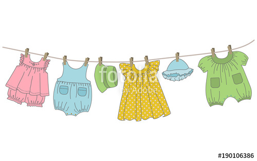 500x313 Baby Clothes Hang On The Clothesline Things Are Dried
