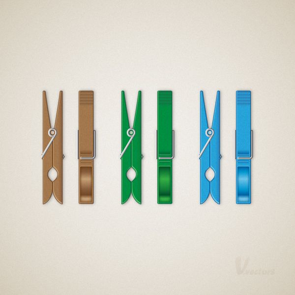 600x600 Create A Detailed, Vector Clothespin Illustration