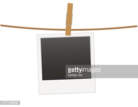 471x367 Retro Photo Frame Hanging On A Rope With Clothespin Vector Premium