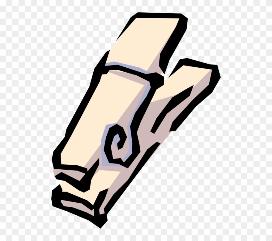 880x780 Vector Illustration Of Clothespin Or Clothes Peg Fastener Clipart