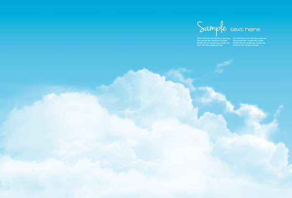 600x406 Day Sky With White Clouds Background Vector Free Download