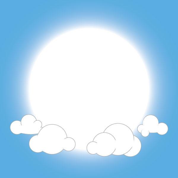 600x600 Free Fluffy Clouds Vector Background