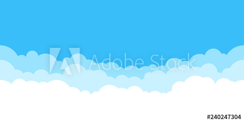 500x250 Blue Sky With White Clouds Background Border Of Clouds Simple