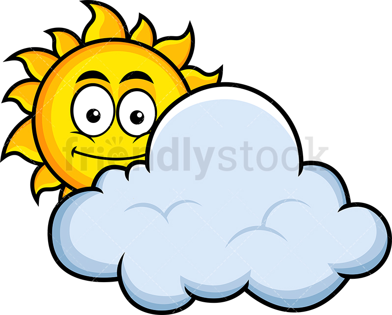 Sun Behind Cloud Emoji Cartoon Vector Clipart 798x643 Sun Behind Cloud Emoji Cartoon Vector Clipart