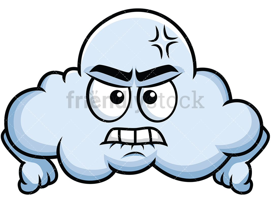 Angry Cloud Emoji Cartoon Vector Clipart 1067x800 Angry Cloud Emoji Cartoon Vector Clipart