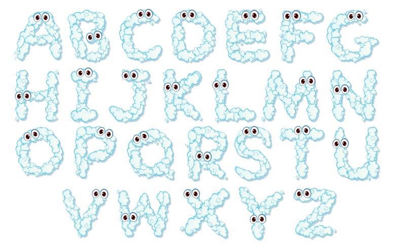 781x490 Cloud Alphabet On White Background