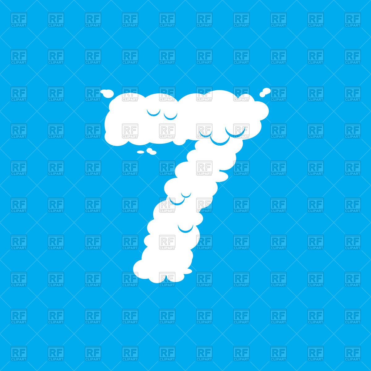 1200x1200 Number Cloud Font Vector Image Of Fonts Type Popaukropa