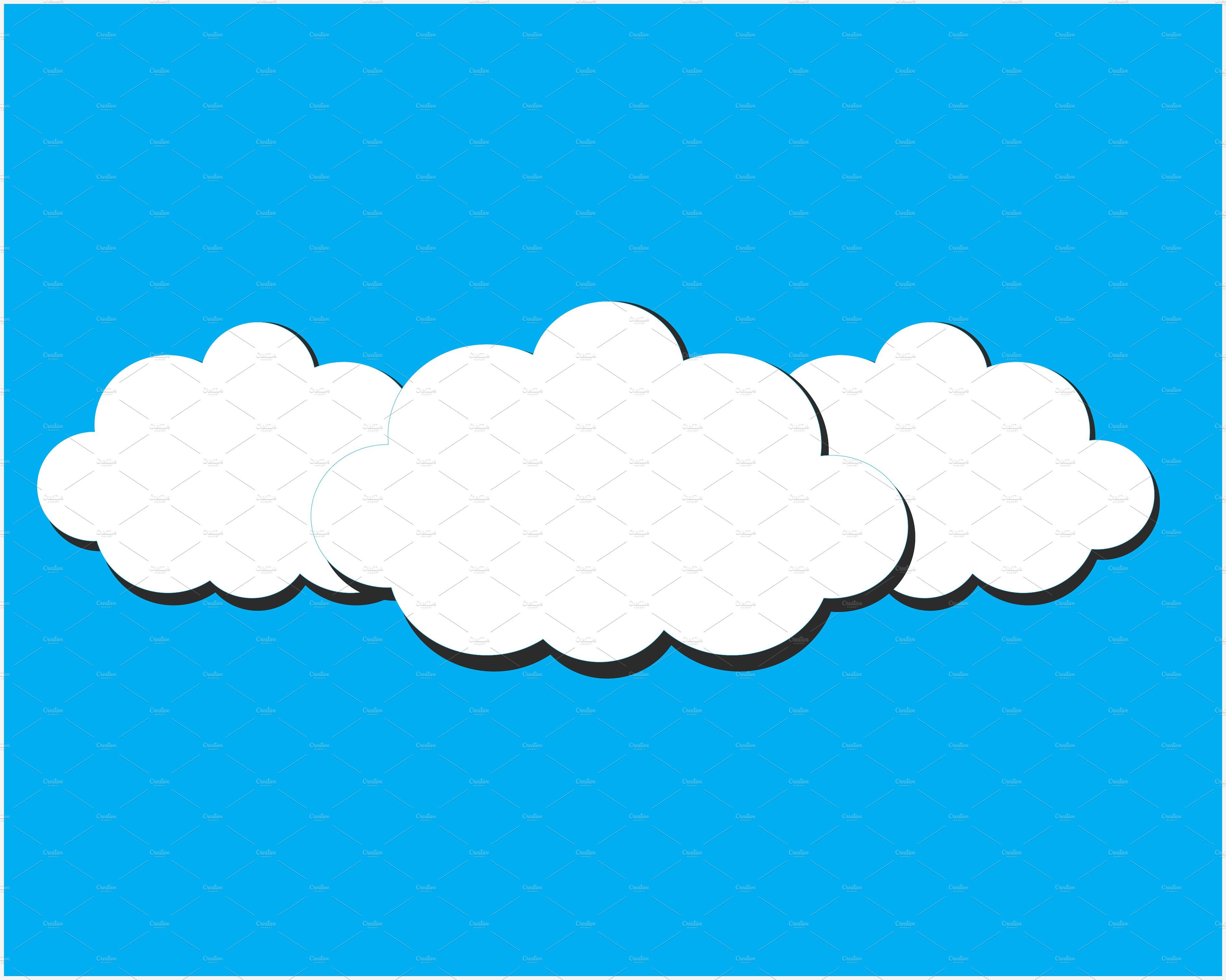 3775x3020 Set Of White Clouds Vector