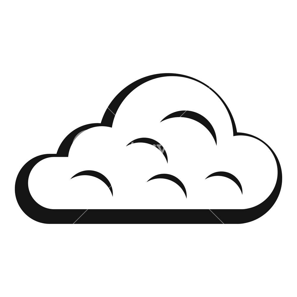 1000x1000 Rainy Cloud Icon Simple Illustration Of Rainy Cloud Vector Icon
