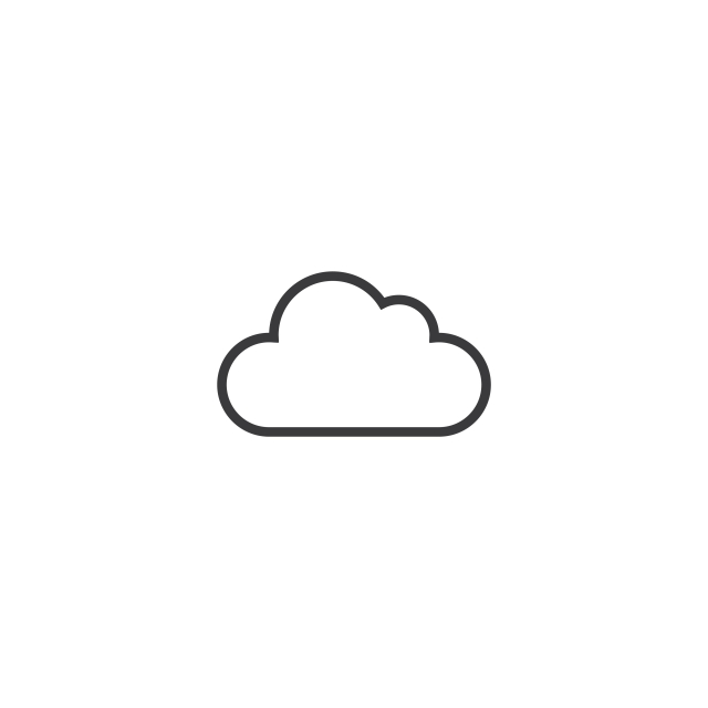 640x640 Cloud Icon Line Style Vector Illustration, Icon, Logo, Line Png