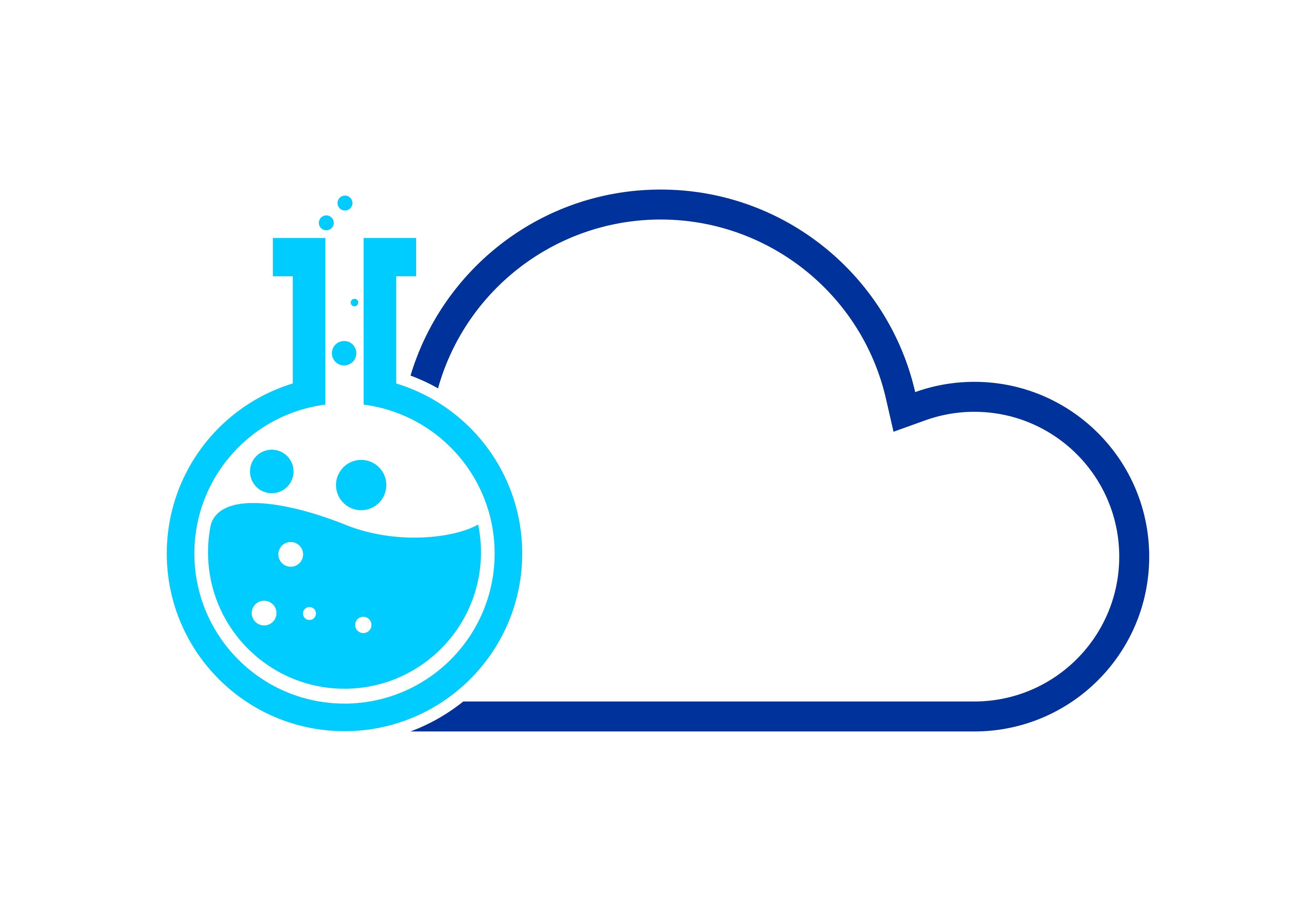 5000x3500 Science Lab With Cloud Logo Vector Graphic