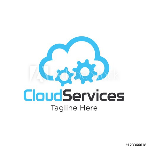 500x500 Cloud Logo,cloud Services,cloud Computing Gear Logo Vector Logo