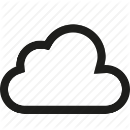 256x256 Cloud Outline Vector Png
